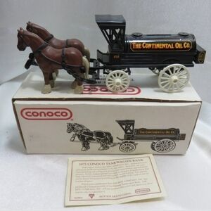 Vintage Texaco Horse & Tanker Locking Coin Bank